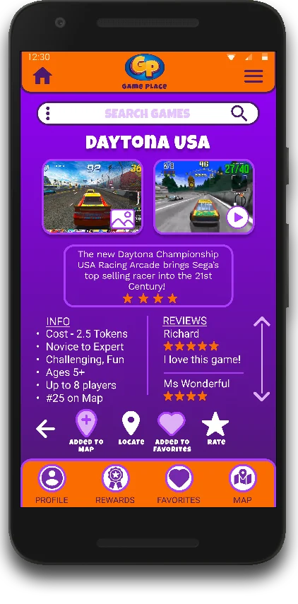 Game Screen Game Place