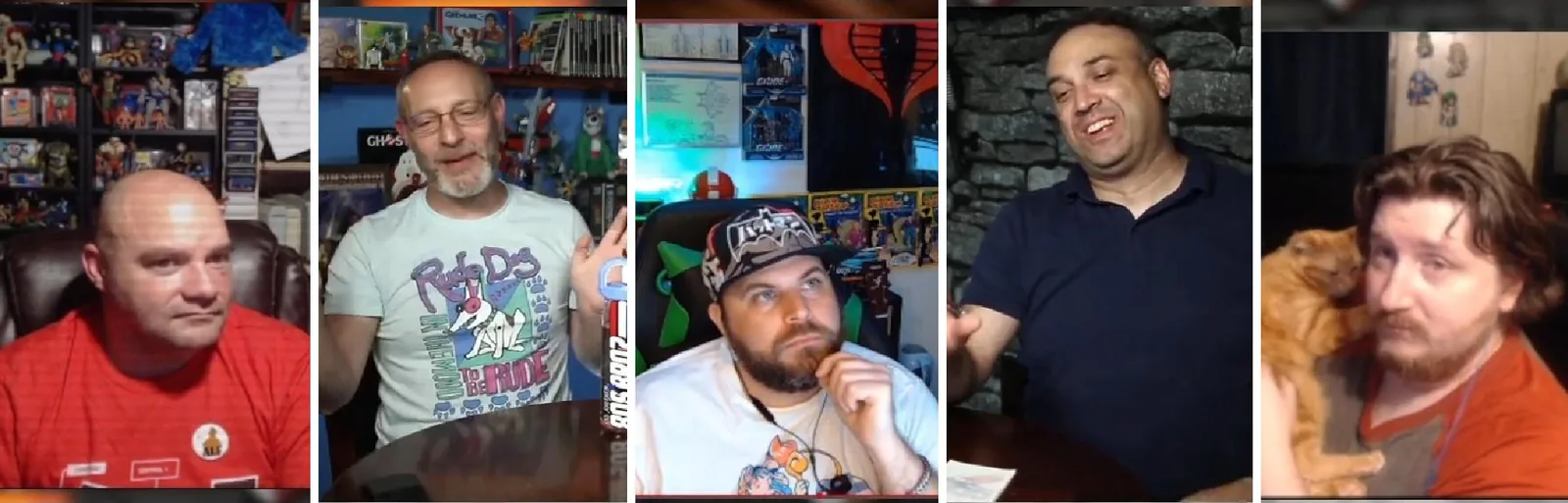 Five Scanline Heroes hosts on camera