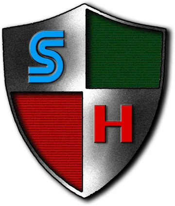 Shield in red and dark green for Unknown or Forgotten Ages