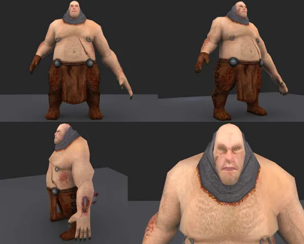 Berserker low poly character